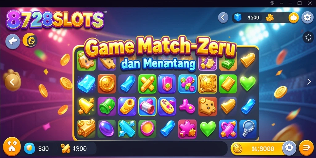 Tampilan gameplay menarik dari 8728SLOTS dengan kombinasi simbol warna-warni.