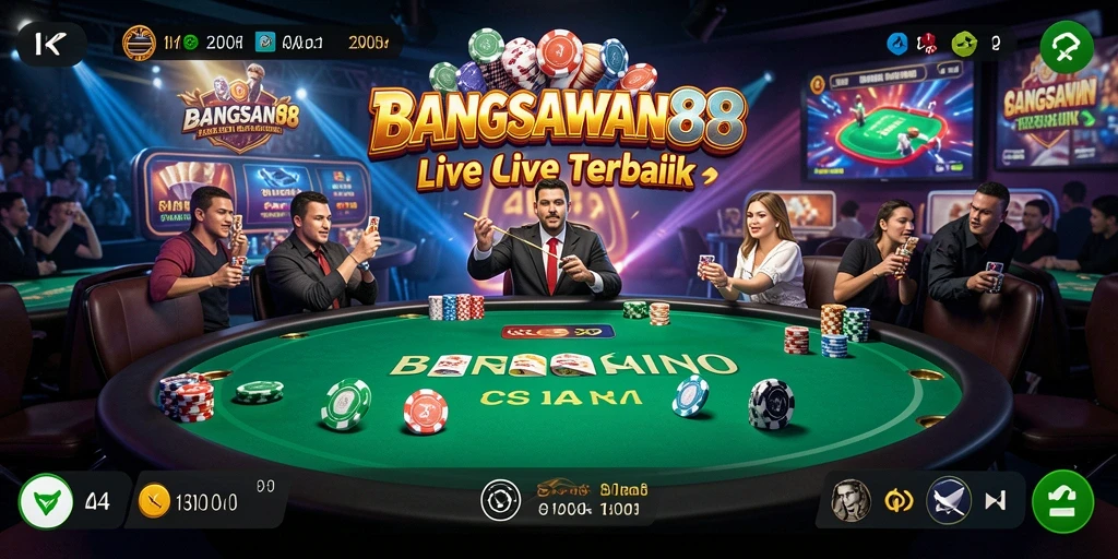Tampilan gameplay Live Casino yang mengesankan dan interaktif.