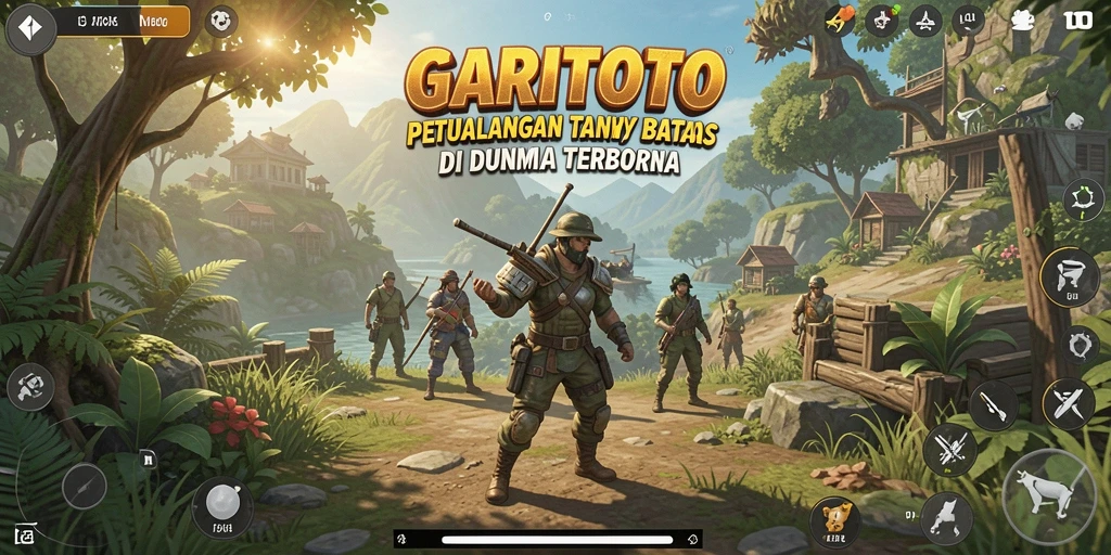 Tangkapan layar dari gameplay GARITOTO yang menampilkan eksplorasi dunia terbuka.