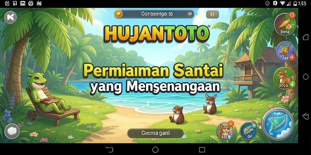 Tampilan gameplay HUJANTOTO yang menarik dan penuh warna.