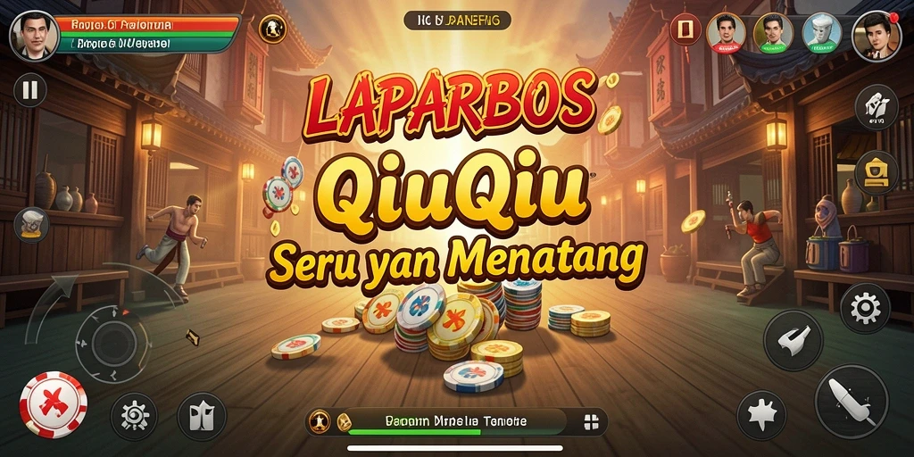 Tampilan gameplay utama LAPARBOS dalam permainan QiuQiu yang seru.