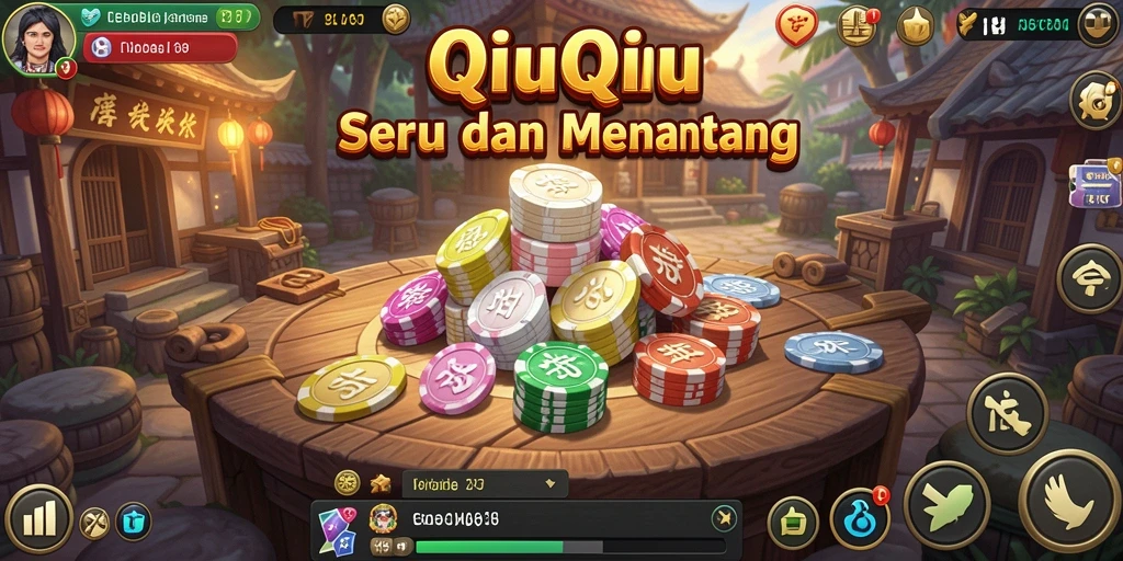 Tampilan menarik dari gameplay QiuQiu di REPUBLIK77.