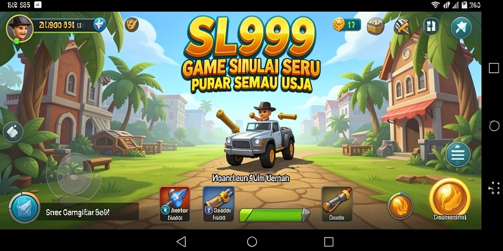 Screenshot utama SL999 menampilkan gameplay simulasi yang menarik.