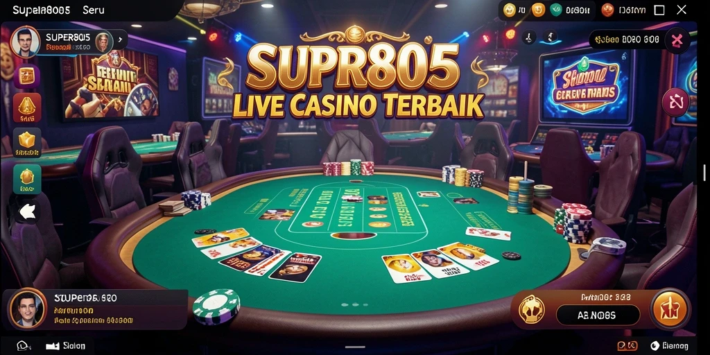 Gameplay seru Live Casino di SUPER805 dengan interaksi dealer langsung.