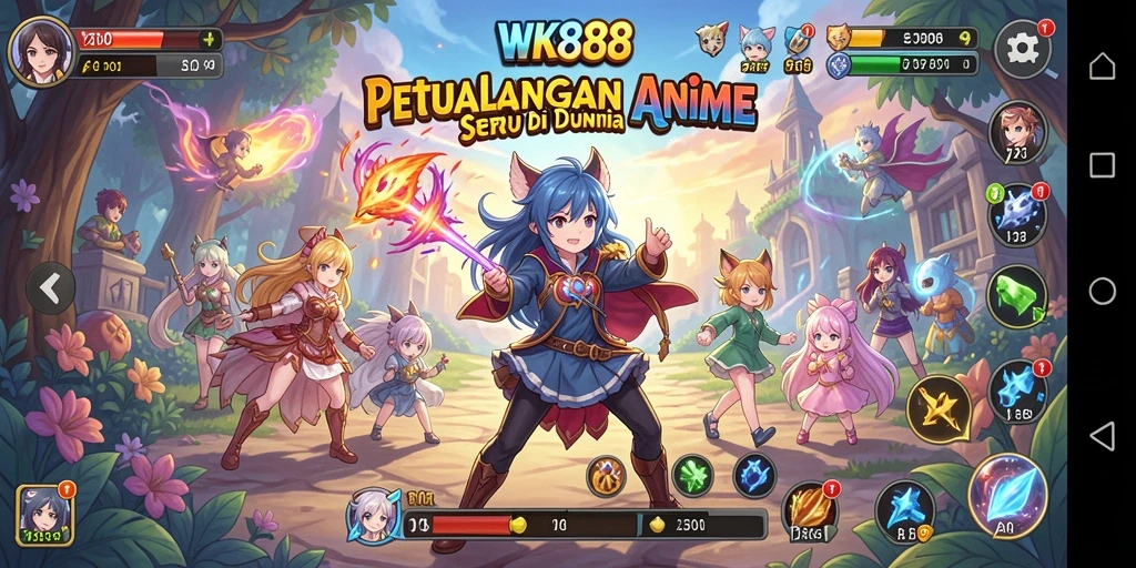 Screenshot gameplay menarik di dunia Anime WK888.